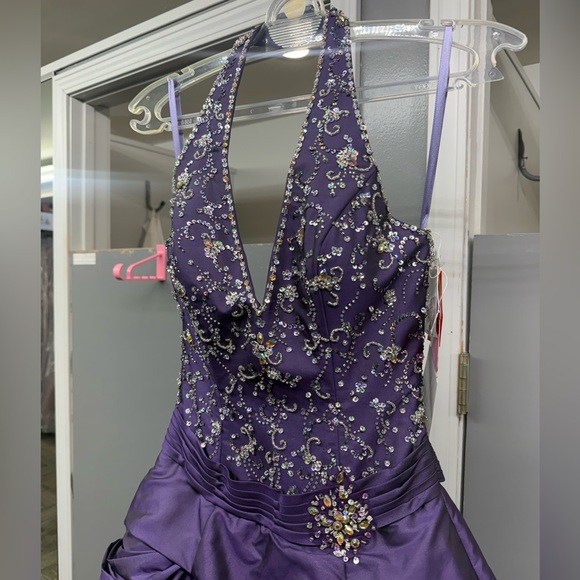 MORI LEE SZ-2 8428 PURPLE PROM/FORMAL/PAGENT DRESS - Picture 2 of 6